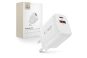 Mobil - Adaptere & Opladere - Tech-Protect NCA65W-GAN 2-Port PD 65W / QC3.0 2-Port Wall Charger - White - 5906302339822