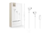 Hovedtelefoner/headset - Tech-Protect Ultraboost Core G4 USB-C Wired Headphones - White - 5906302324279