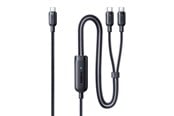USB kabel - Baseus Flash 4 140W 2in1 USB-C to USB-C + USB-C Cable 1.5 m - Black - E0426X00