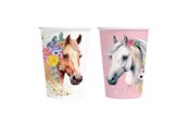 Legetøj - Globos Paper Cups 210ml Horses - 8 pcs. - 7305