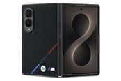 Mobil - Covers & Cases - BMW M Leather Perforated Tricolor Stripe Metal Logos MagSafe Case for Samsung Galaxy Z Fold 8 - Black - 3666339662622