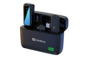 Mikrofon - Sandberg Streamer USB-C Wireless Mic x2 - Dual Wireless Mics | 2.4GHz | 25m Range | Charging Case - 126-55