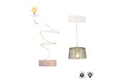 Dukke, bamse og udstyr - Micki Lundby loftlampe og lyskæde med lys. Bruger 2x CR2032 batterier (medfølger ikke). 15-minutters automatisk slukning. - 18403