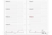 Kalender - Mayland System Mini ugekalender tværformat REFILL 2027 - 27355100