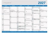 Kalender - Mayland Kontorkalender Klassisk A5 2027 - 27058000