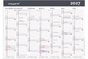 Kalender - Mayland Kontor-bordkalender Moderne A5 2027 - 27058100