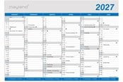 Kalender - Mayland Kontorkalender Klassisk A4 2027 - 27059000