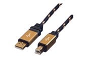 USB kabel - Roline Gold - USB cable - USB to USB Type B - 4.5 m - 11.02.8805