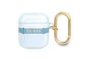 Mobil - Andet Tilbehør - GUESS GUA2HHTSB AirPods cover blue/blue Strap Collection - 3666339047108