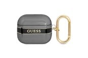 Mobil - Andet Tilbehør - GUESS GUA3HHTSK AirPods 3 cover black/black Strap Collection - 3666339047061