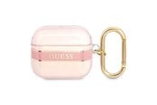 Mobil - Andet Tilbehør - GUESS GUA3HHTSP AirPods 3 cover pink/pink Strap Collection - 3666339047092