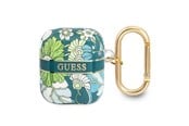Mobil - Andet Tilbehør - GUESS GUA2HHFLN AirPods cover green/green Flower Strap Collection - 3666339041885