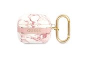 Mobil - Andet Tilbehør - GUESS GUA3HCHMAP AirPods 3 cover pink/pink Marble Strap Collection - 3666339047214