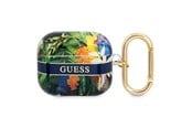 Mobil - Andet Tilbehør - GUESS GUA3HHFLB AirPods 3 cover blue/blue Flower Strap Collection - 3666339047290