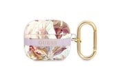 Mobil - Andet Tilbehør - GUESS GUA3HHFLU AirPods 3 cover purple/purple Flower Strap Collection - 3666339047351