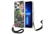 Mobil - Covers & Cases - GUESS GUHCP13LHFLSB iPhone 13 Pro / 13 6.1" blue/blue hardcase Flower Strap - 3666339040451