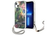 Mobil - Covers & Cases - GUESS GUHCP13SHFLSB iPhone 13 mini 5.4" blue/blue hardcase Flower Strap - 3666339040437