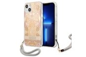 Mobil - Covers & Cases - GUESS GUHCP13SHFLSD iPhone 13 mini 5.4" gold/gold hardcase Flower Strap - 3666339040512