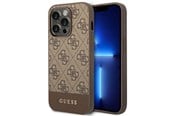 Mobil - Covers & Cases - GUESS GUHCP14LG4GLBR iPhone 14 Pro 6.1" brown/brown hard case 4G Stripe Collection - 3666339088521