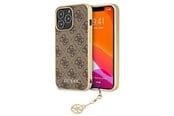 Mobil - Covers & Cases - GUESS GUHCP13LGF4GBR iPhone 13 Pro / 13 6.1 "brown / brown hardcase 4G Charms Collection - 3666339033453