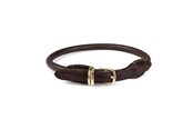 Hunde - Timely PARIS Halsbånd Mørkebrun 6 mm. / 30 cm. - 5907784871398
