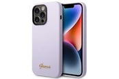 Mobil - Covers & Cases - GUESS GUHCP14LSLSMU iPhone 14 Pro 6.1" purple/purple hard case Silicone Vintage Gold Logo - 3666339064983