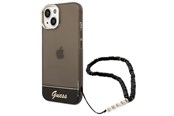 Mobil - Covers & Cases - GUESS GUHCP14SHGCOHK iPhone 14 6.1 "black / black hardcase Translucent Pearl Strap - 3666339064167