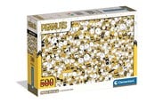 Puslespil - Clementoni Puzzle Impossible Peanuts - Compact Box 500 pieces 2D Puslespil - 35806