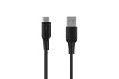 USB kabel - FIXED USB-A to USB-C Silicone cable - 0.3m - Black - FIXDLS-AC03-BK