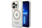 Mobil - Covers & Cases - GUESS GUHMP14LHTRMD iPhone 14 Pro 6.1 "gold / gold hard case Metal Outline Magsafe - 3666339069728
