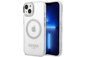 Mobil - Covers & Cases - GUESS GUHMP14MHTRMS iPhone 14 Plus 6.7" silver/silver hard case Metal Outline Magsafe - 3666339069834