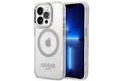Mobil - Covers & Cases - GUESS GUHMP14XHTRMS iPhone 14 Pro Max 6.7" silver/silver hard case Metal Outline Magsafe - 3666339069858