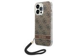 Mobil - Covers & Cases - GUESS GUOHCP14LH4STW iPhone 14 Pro 6.1 "brown / brown hardcase 4G Print Strap - 3666339093853