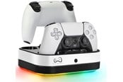 Spil tilbehør - Deep Explorer Dobbelt opladningsstation med LED RGB til DualSense og PlayStation Portal - Oplader - Sony PlayStation 5 - PS5DUACHASTALEG