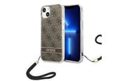 Mobil - Covers & Cases - GUESS GUOHCP14MH4STW iPhone 14 Plus 6.7 "brown / brown hardcase 4G Print Strap - 3666339093846