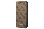 Mobil - Covers & Cases - GUESS GUBKP14XHG4SHW iPhone 14 Pro Max 6.7 "brown / brown book 4G Vintage Gold Logo - 3666339083236