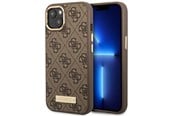 Mobil - Covers & Cases - GUESS GUHMP14MU4GPRW iPhone 14 Plus 6.7 "brown / brown hard case 4G Logo Plate MagSafe - 3666339069919