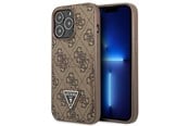 Mobil - Covers & Cases - GUESS 4G Triangle Logo Cardslot Case for iPhone 13 Pro / 13 - Brown - 3666339048228