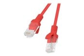 Netværkskabel - Lanberg patch cable - 3 m - red RAL 3017 - Rød - PCU5-10CC-0300-R