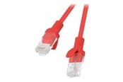 Netværkskabel - Lanberg patch cable - 10 m - red RAL 3017 - Rød - PCU6-10CC-1000-R
