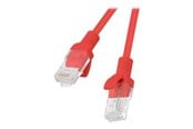 Netværkskabel - Lanberg patch cable - 25 cm - red RAL 3017 - Rød - PCU6-10CC-0025-R