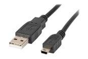USB kabel - Lanberg - USB cable - USB to mini-USB Type B - 1.8 m - CA-USBK-11CC-0018-BK