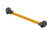 Netværkskabel - Lanberg network coupler - 17 cm - black orange - Sort - ADS-RJ45-RJ45-245