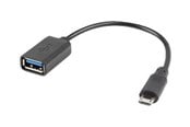 USB kabel - Lanberg - USB adapter - Micro-USB Type B to USB - 15 cm - AD-OTG-UM-01