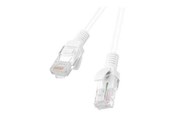 Netværkskabel - Lanberg patch cable - 25 cm - white RAL 9010 - Hvid - PCU5-10CC-0025-W