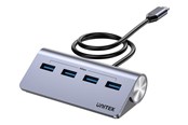 USB hub - Unitek uHUB Q4 H1337B - hub - 4-in-1 USB -C with USB-A - 4 ports USB hub - USB 3.2 - 4 ports - Grå - H1337BGY01