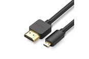 Skærmkabel - UGREEN HD127 Micro HDMI to HDMI 2.0 cable (4K 60Hz) - 1m - Black - 30148