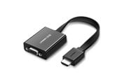 Skærmkabel - UGREEN 40248 Adapter / HDMI - VGA micro USB / audio 3.5mm mini jack - Black - 40248