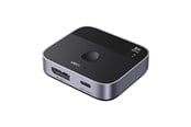 KVM-switch - UGREEN DisplayPort/USB-C to USB-C Monitor Switch - Gray - 65878