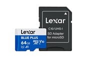 Hukommelseskort - Lexar BLUE PLUS microSD/SD - 100MB/s - 64GB - LMSBLPL064G-BNANG